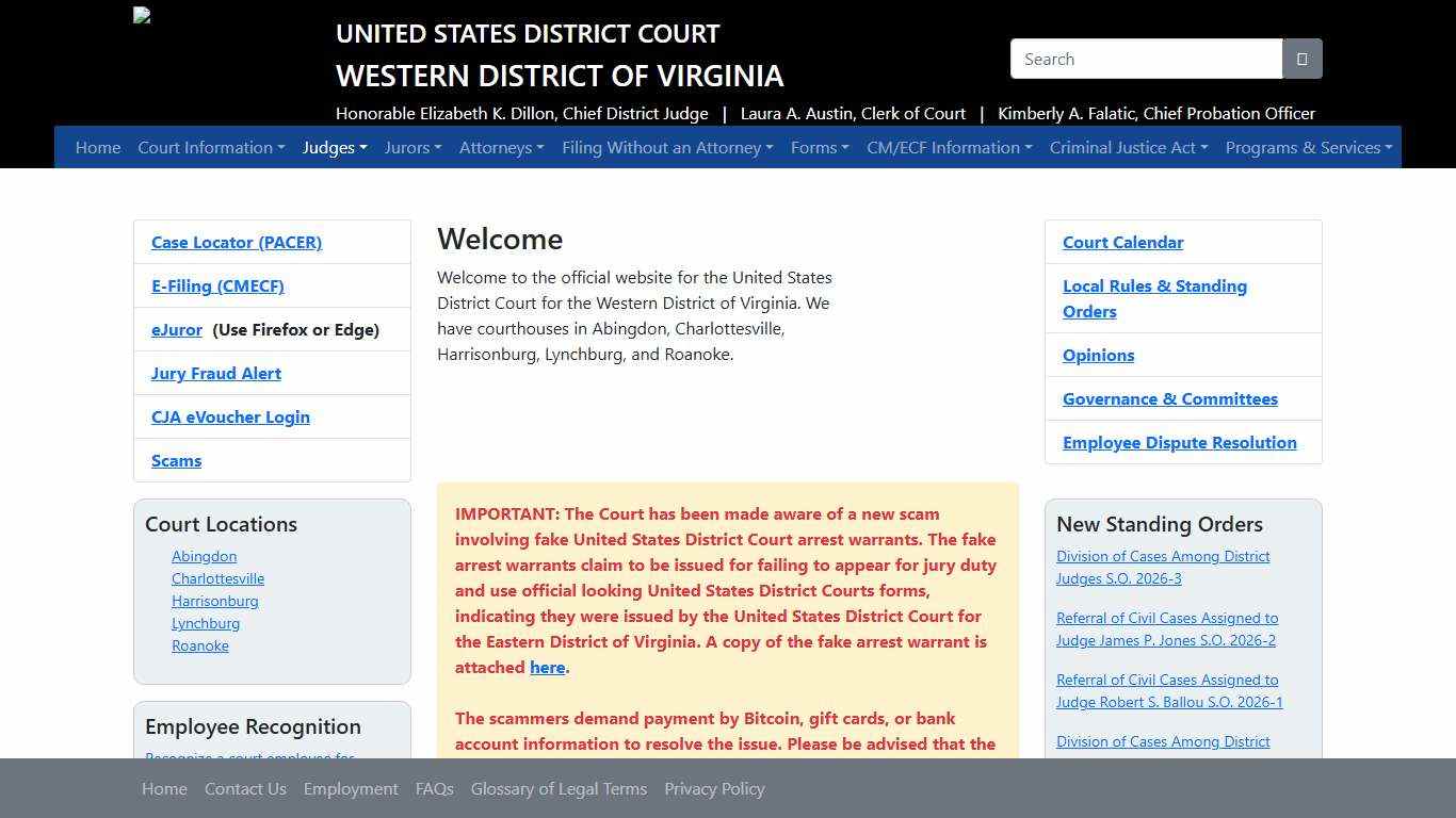 Home - U.S. District Court Western District of Virginia