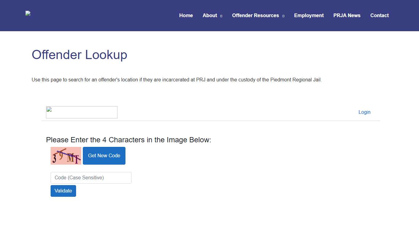 Offender Lookup - Piedmont Regional Jail